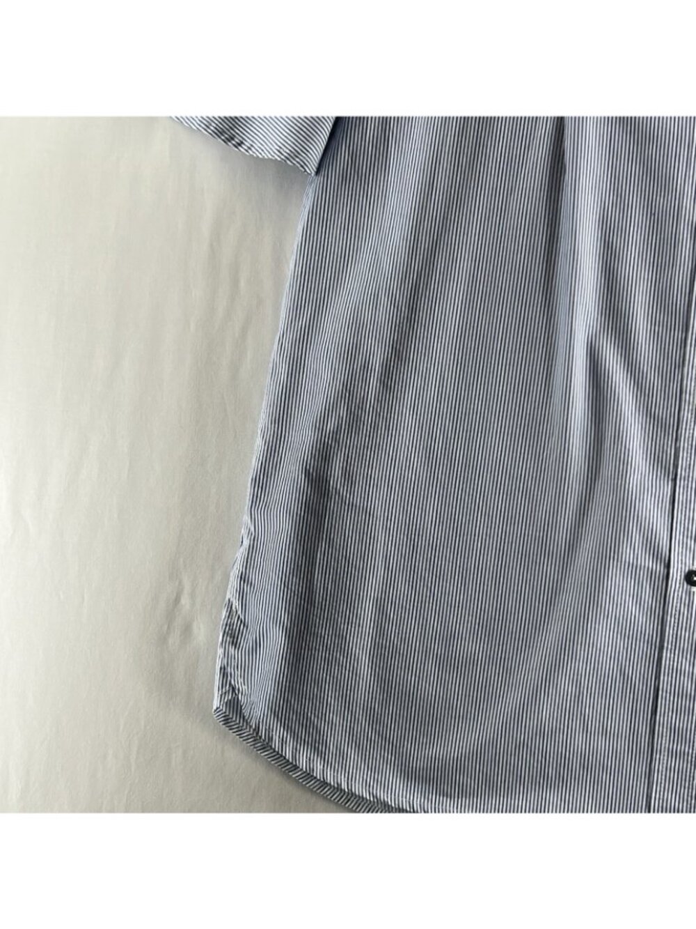 Joes Jeans Shirt Dress Women L Bell Sleeve Button Up Collared Striped Blue White - Picture 9 of 14